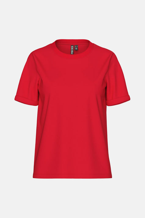 Top (korte mouwen) Rood - PIECES®