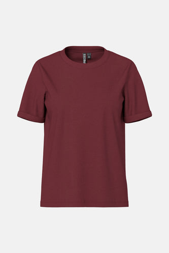 T-shirt met korte mouwen - Bordeaux - PIECES®