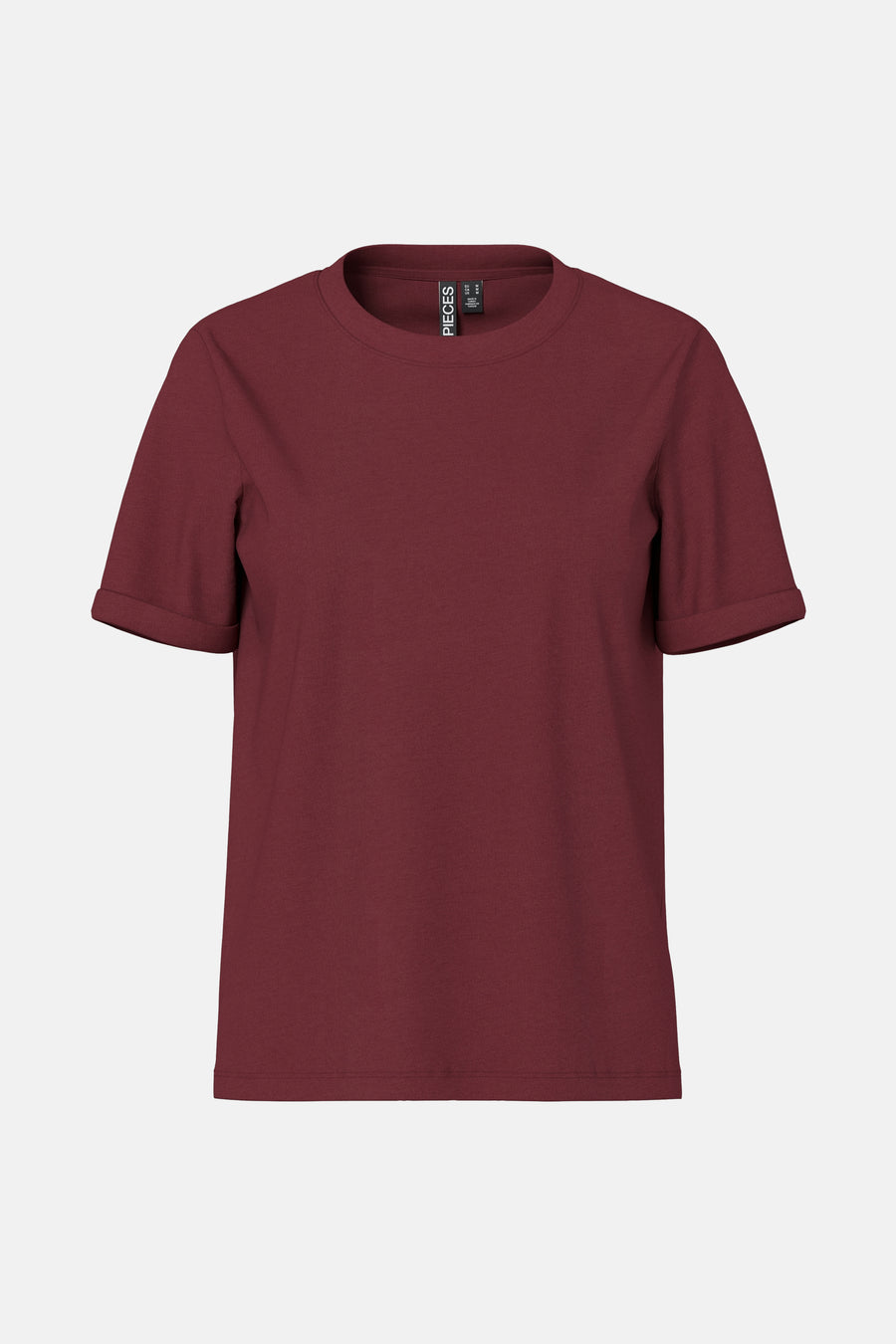 T-shirt met korte mouwen - Bordeaux - PIECES®
