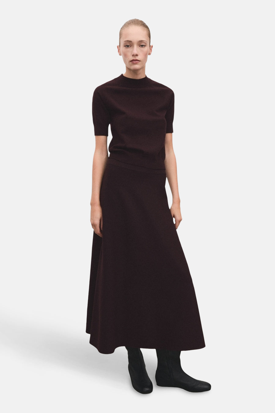 Lange rok - bordeaux - MANGO