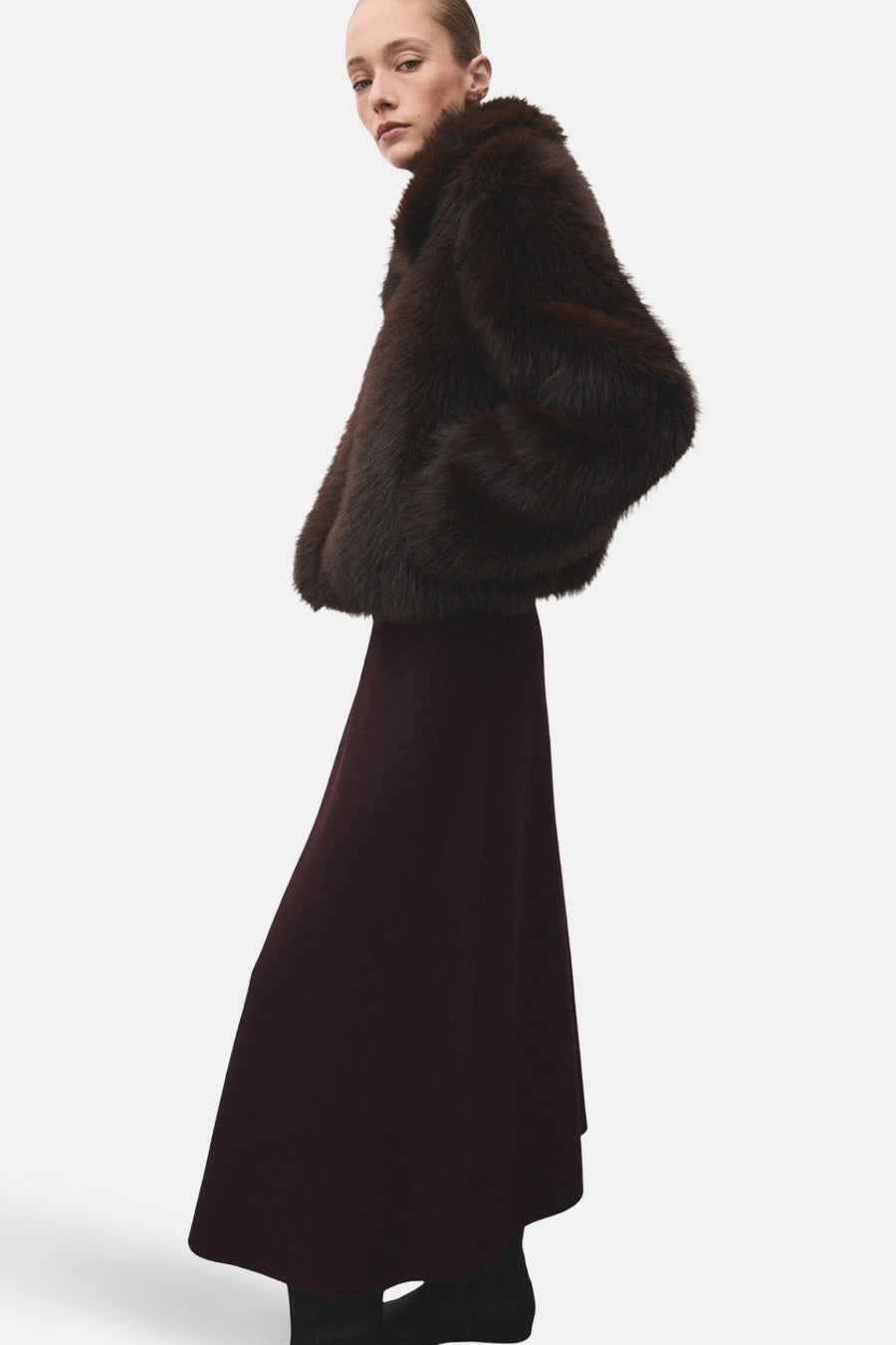 Lange rok - bordeaux - MANGO