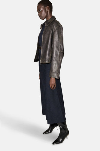 Lange rok - blauw - MANGO