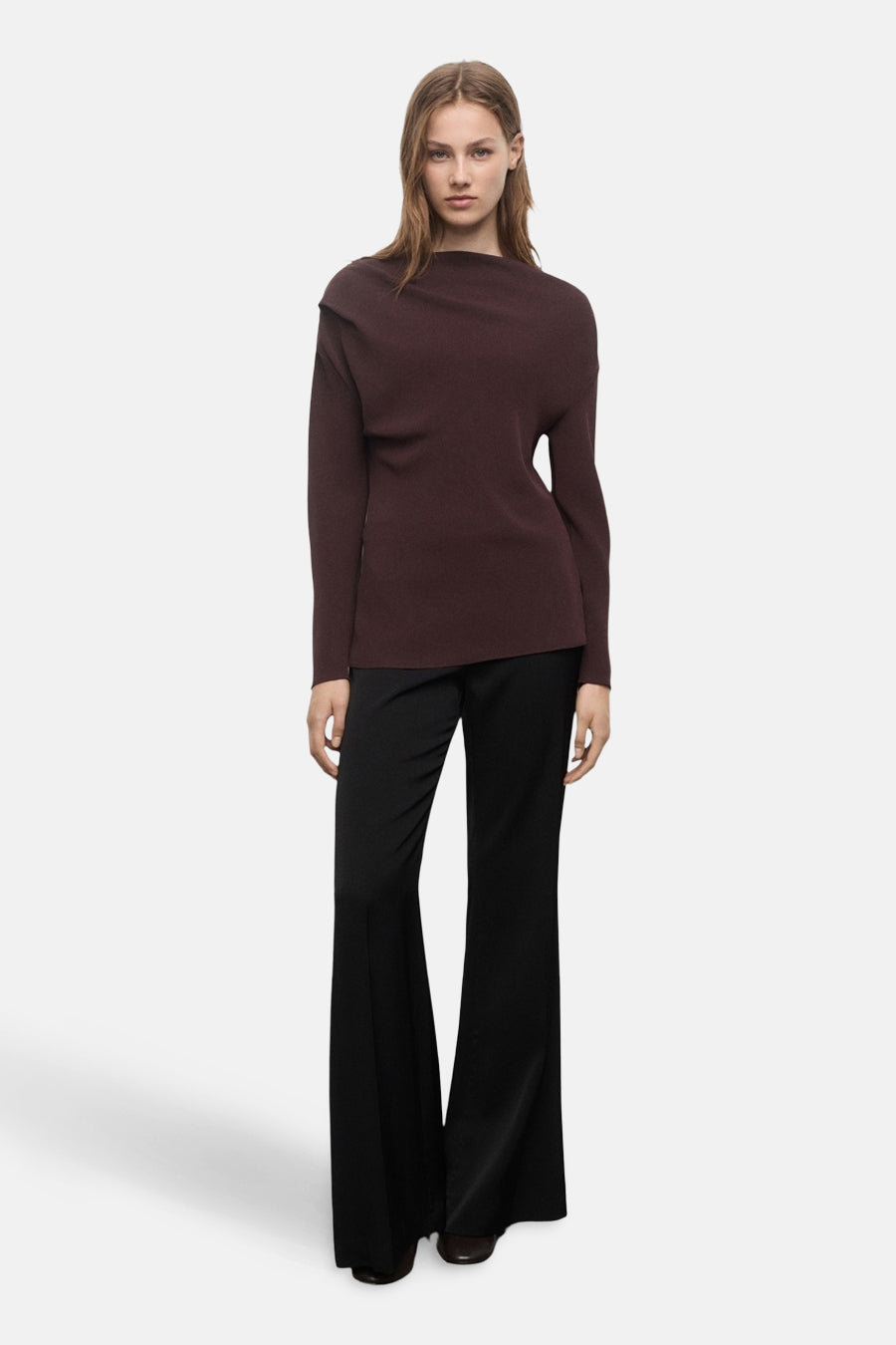 Blouse met lange mouwen - bruin - MANGO