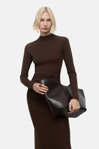 Robe à manches longues - brun - MANGO