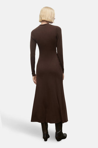 Robe à manches longues - brun - MANGO