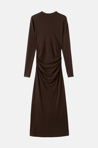 Robe à manches longues - brun - MANGO