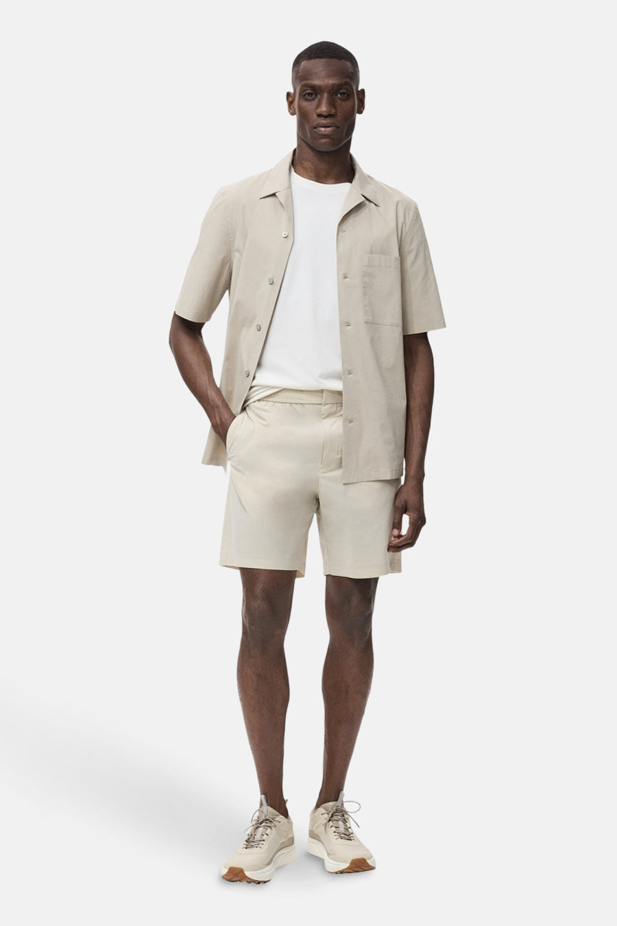 Hemd met korte mouwen - beige