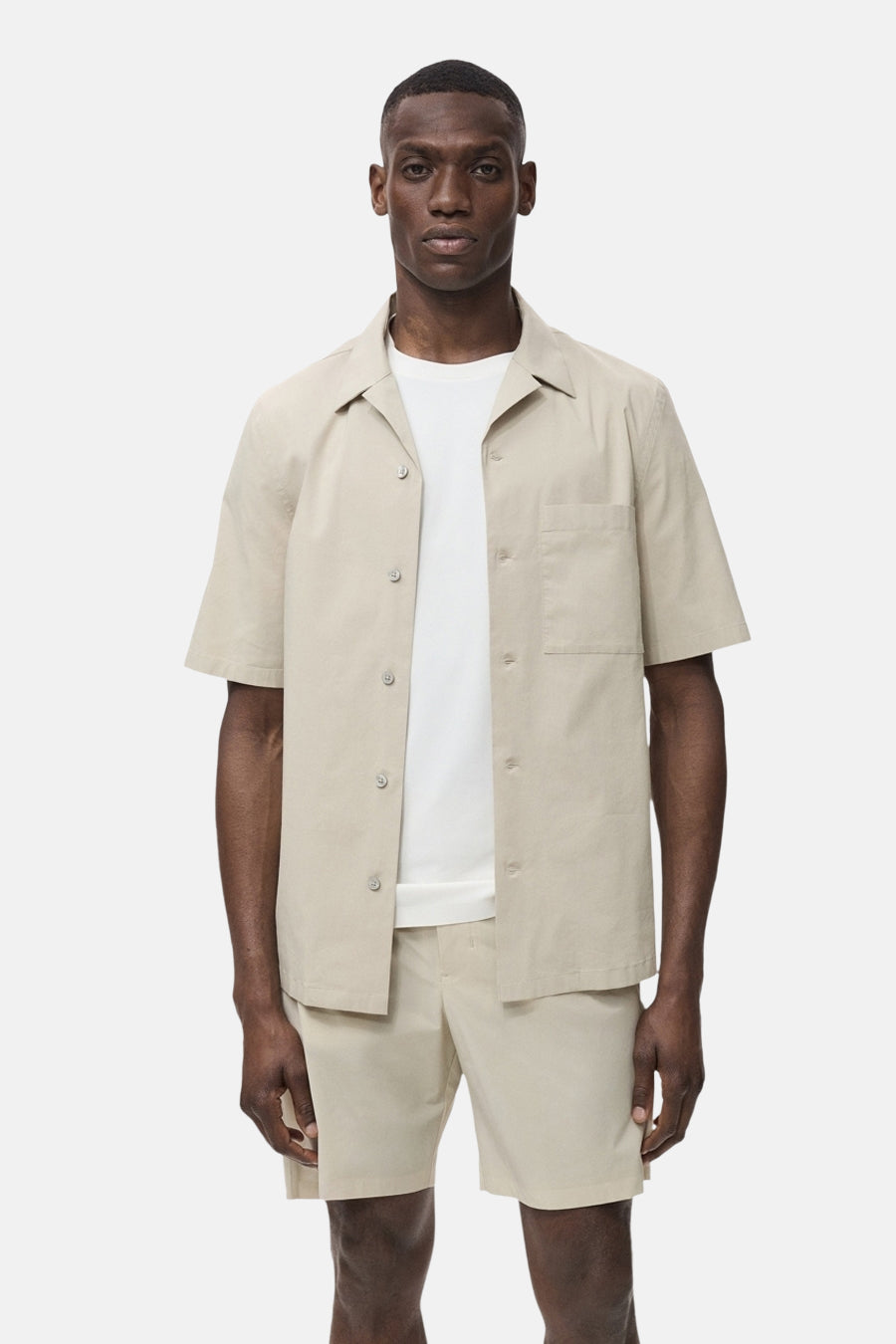 Hemd met korte mouwen - beige