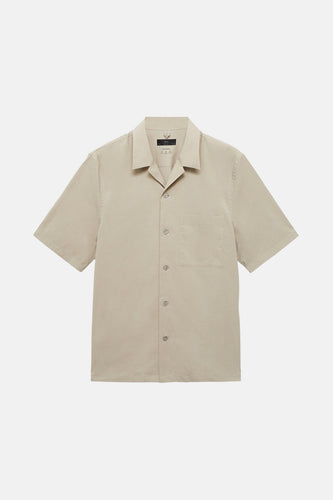 Chemise à manches courtes - beige - MANGO