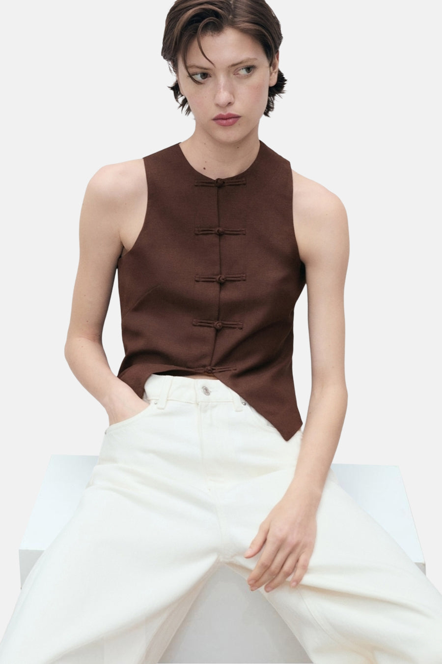 Blazer - bruin - MANGO