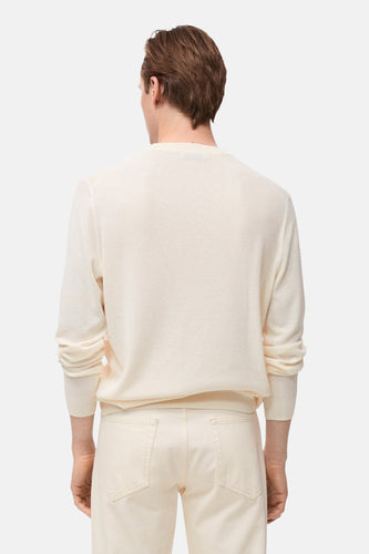 Pull met ronde hals - ecru - MANGO