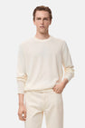 Pull met ronde hals - ecru