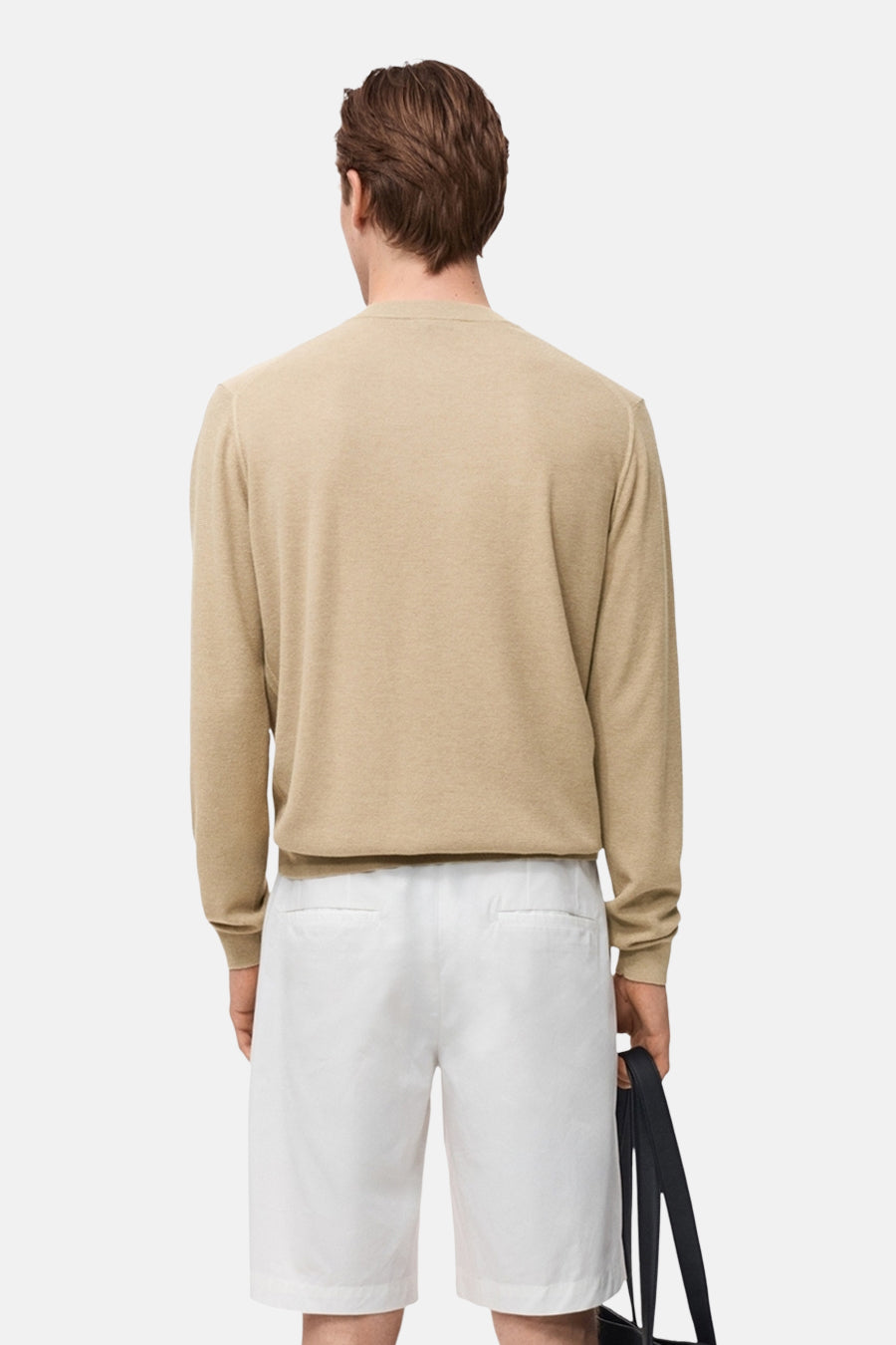 Pull met ronde hals - beige - MANGO