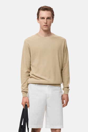 Pull met ronde hals - beige - MANGO