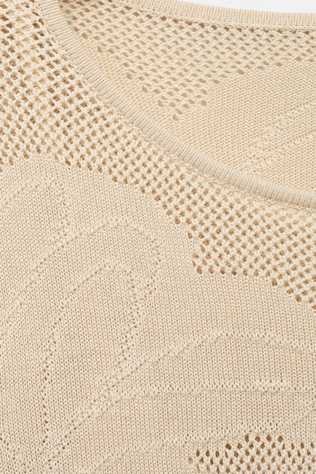 Kleedje met lange mouwen - beige