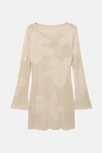 Robe à manches longues - beige - MANGO