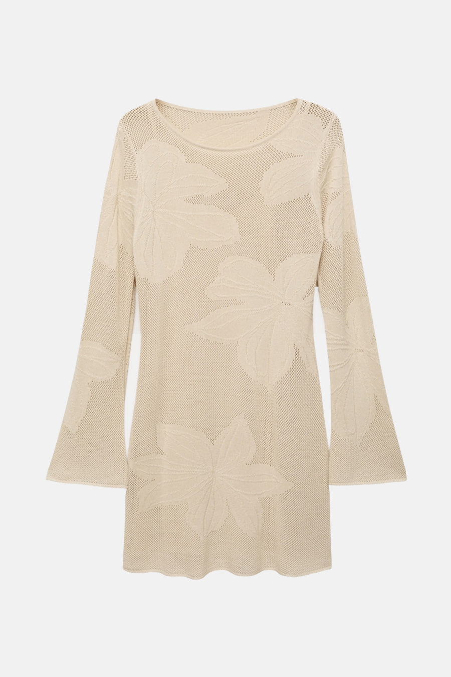 Robe à manches longues - beige - MANGO