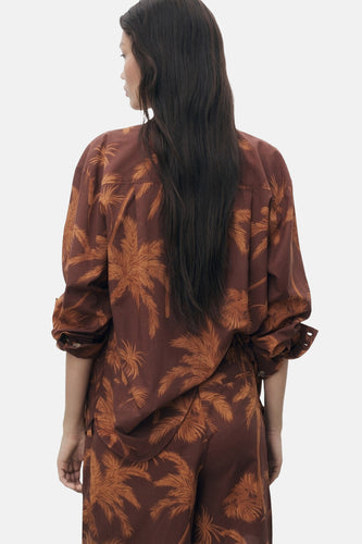 Hemd met lange mouwen - Bruin - MANGO - 5