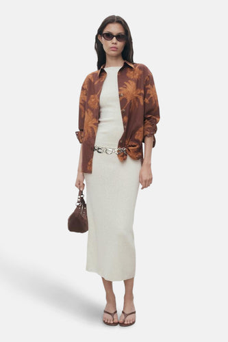 Hemd met lange mouwen - Bruin - MANGO - 5