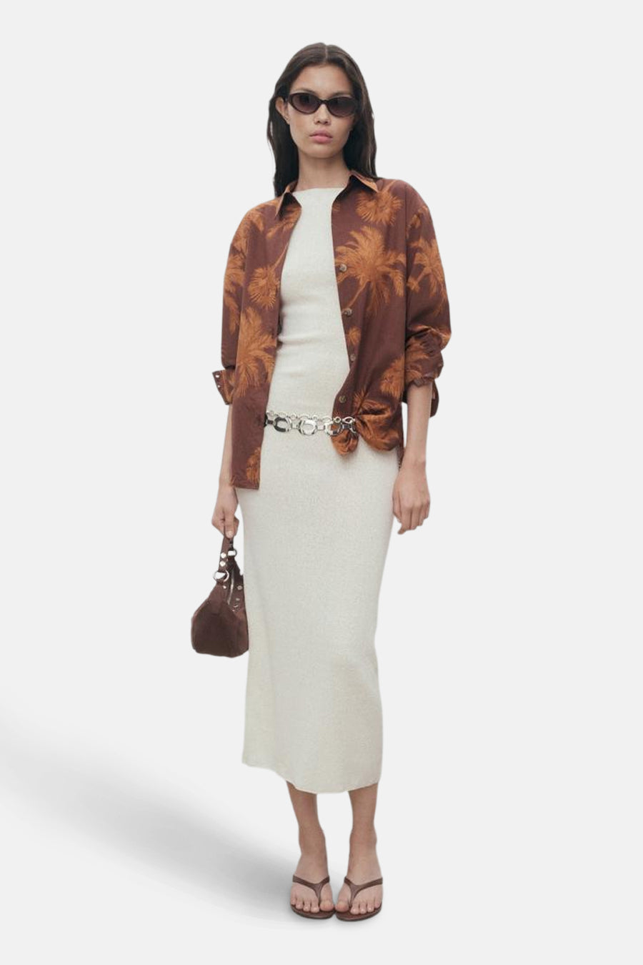 Hemd met lange mouwen - Bruin - MANGO - 4