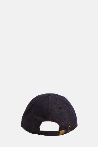 Hoed van mid blue denim van MANGO, met een verstelbare band aan de achterkant.
