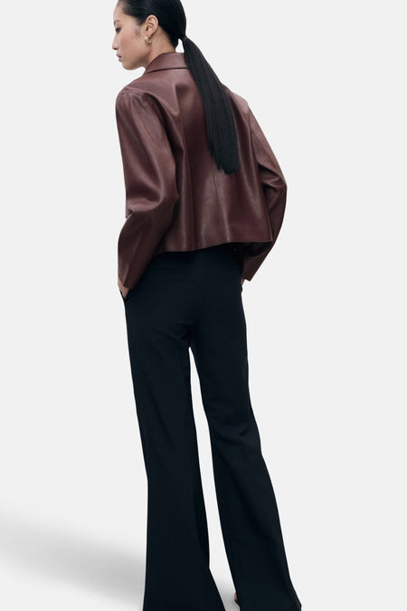 Veste courte bordeaux - MANGO