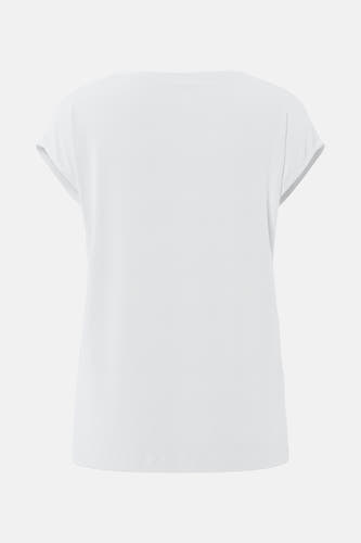 Wit T-shirt (korte mouwen) van PIECES®, achterkant weergegeven op een effen achtergrond.