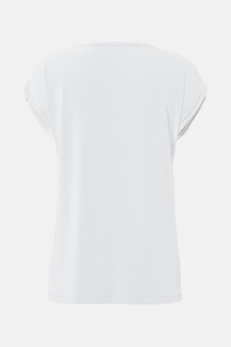 Wit T-shirt met korte mouwen van PIECES®, rugzijde getoond.
