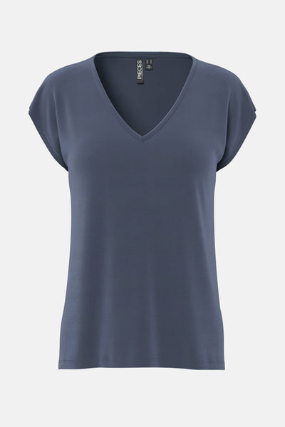 T-shirt (manches courtes) Bleu - PIECES®