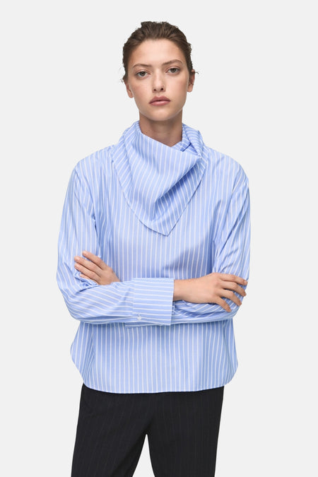 Blouse met lange mouwen - blauw