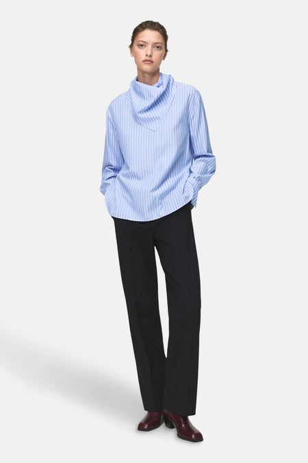 Blouse met lange mouwen - blauw