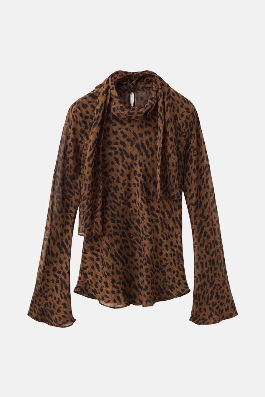 Blouse à manches longues - Brun