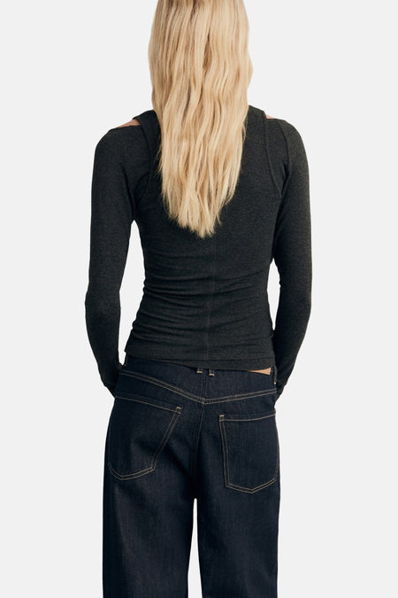 T-shirt met lange mouwen - grijs