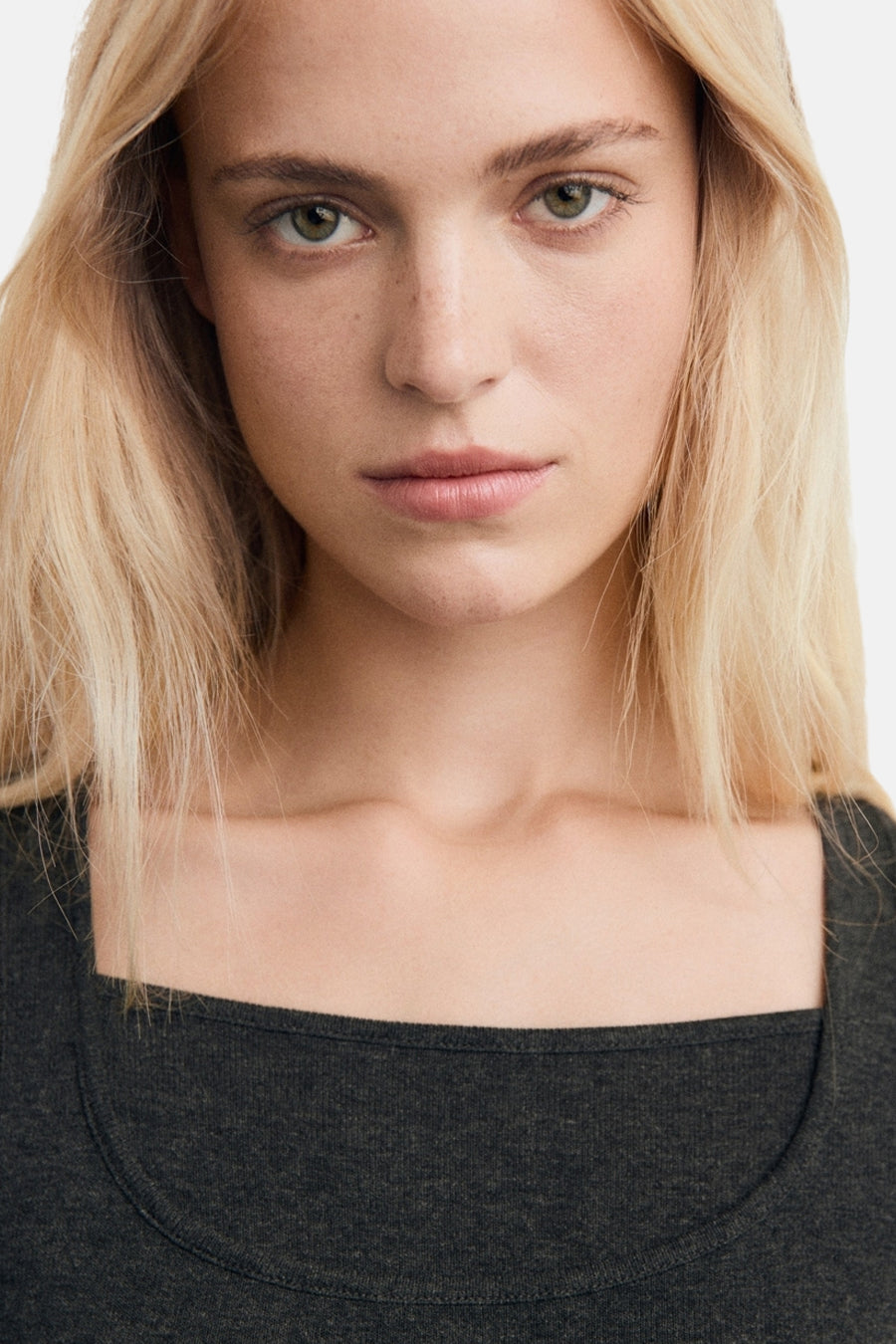 T-shirt met lange mouwen - grijs - MANGO