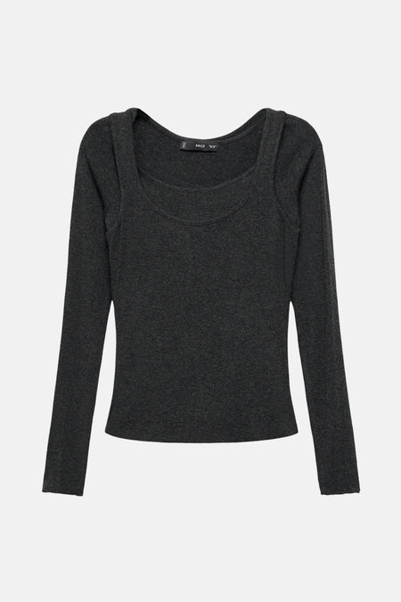 T-shirt met lange mouwen - grijs