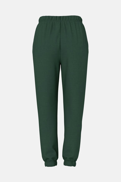 Groene joggingbroek van PIECES®, met elastische tailleband en geribbelde manchetten.