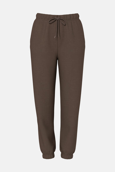 Bruine joggingbroek van PIECES®, met trekkoord en elastische boorden.