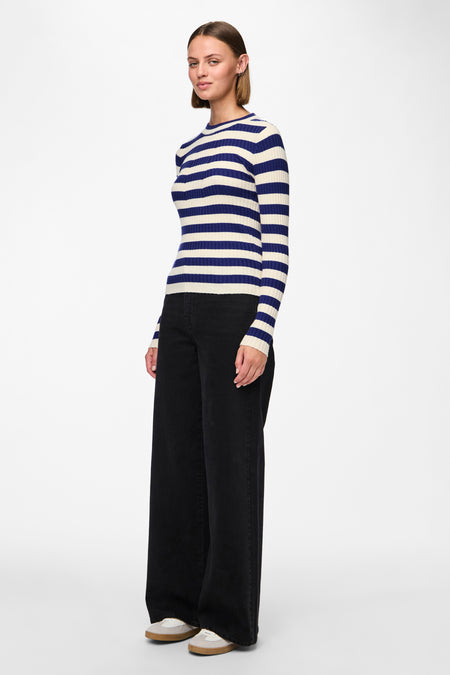Trui met ronde hals Blauw - PIECES®