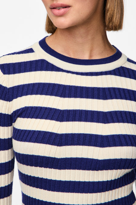 Trui met ronde hals Blauw - PIECES®