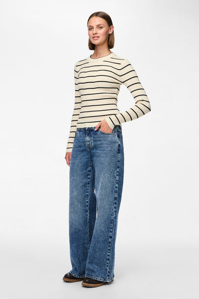 PCCRISTA LS O-NECK KNIT NOOS BC