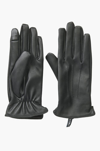 Gants de cuir en PIE PIE PIE,, une texture texture l et et et petit un sur la côté.