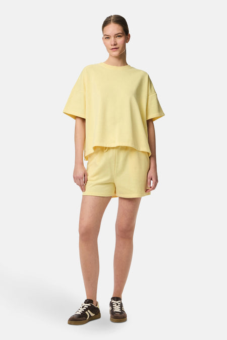 Top (korte mouwen) Geel - PIECES®