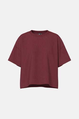 T-shirt met korte mouwen - Bordeaux - PIECES®