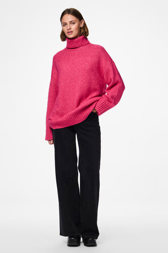 Pull met rolkraag - roze
