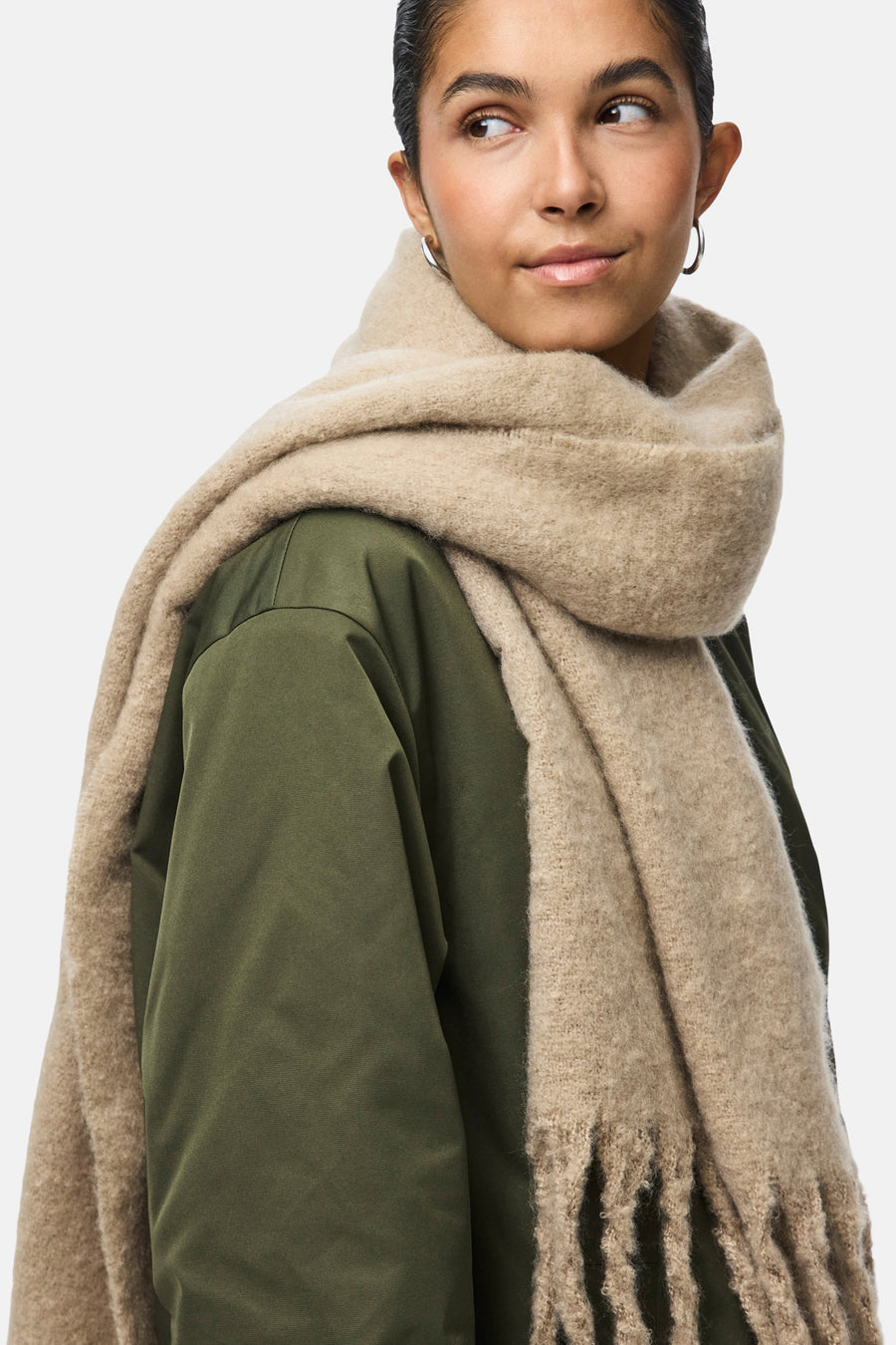 Wintersjaal - beige - PIECES®