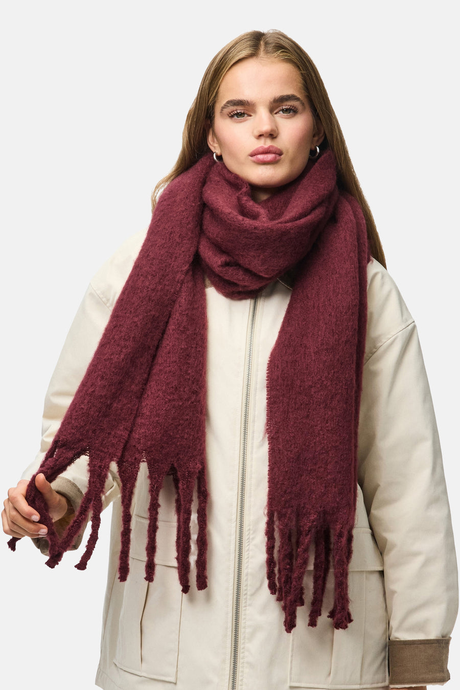 Echarpe rouge - PIECES®