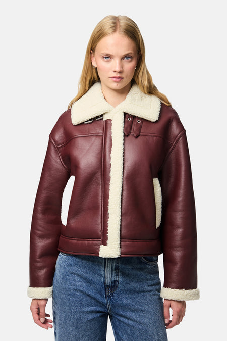 PCJANELLE SHORT JACKET W. FUR