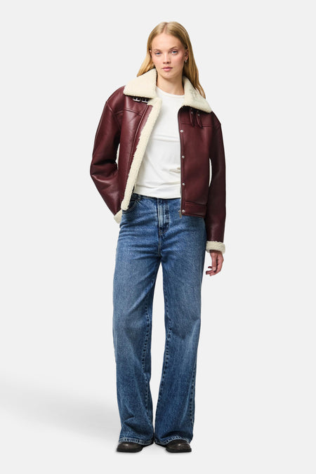 PCJANELLE SHORT JACKET W. FUR