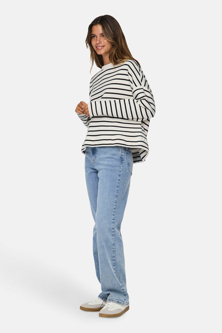 Sweater met ronde hals Wit - PIECES®