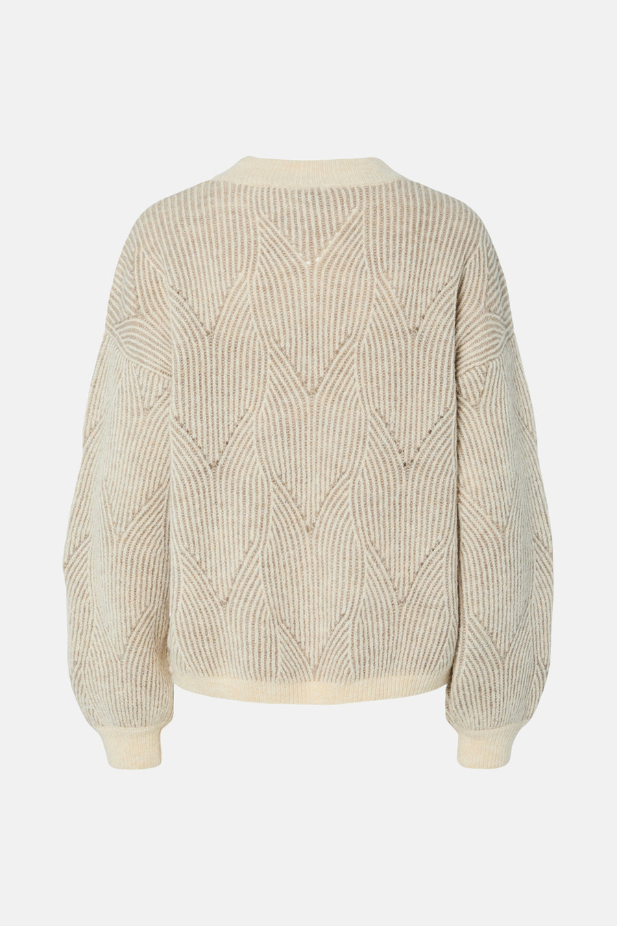 Pull met ronde hals - beige - PIECES®